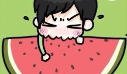 埋头吃瓜头像情侣,甜蜜共享的埋头时光